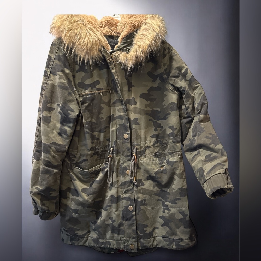 Lucky Brand Tan Faux Fur Jacket